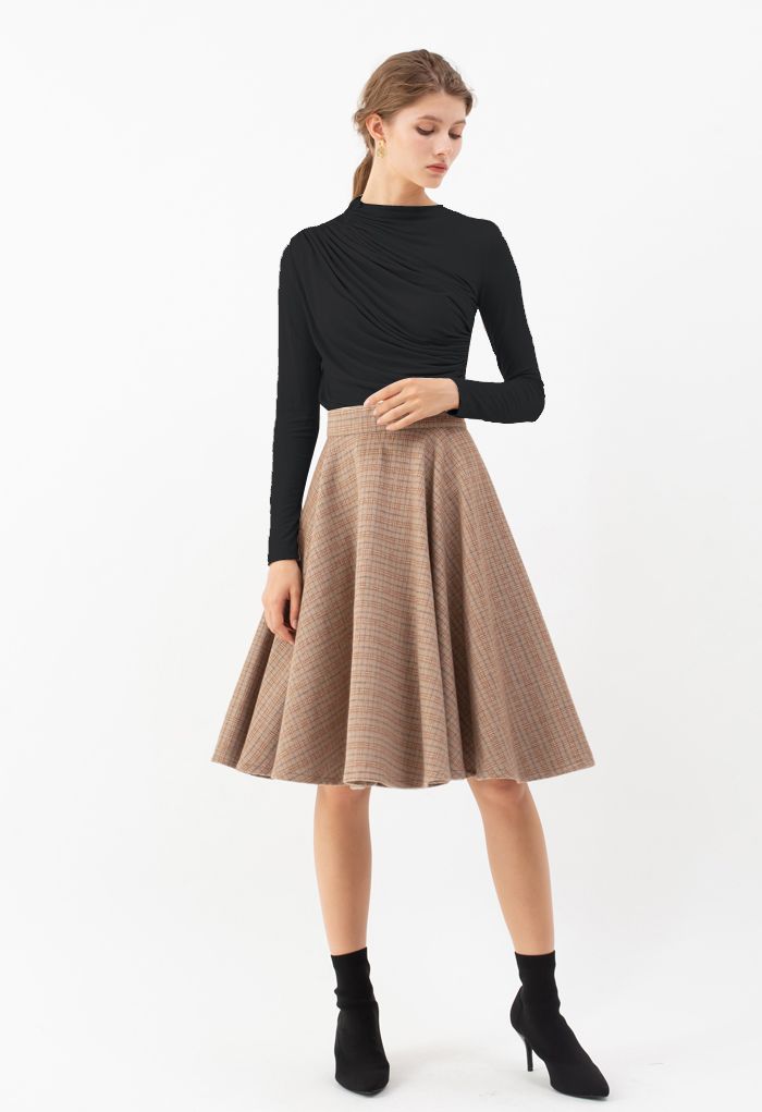 VOLANT NOIR. Geplooide top