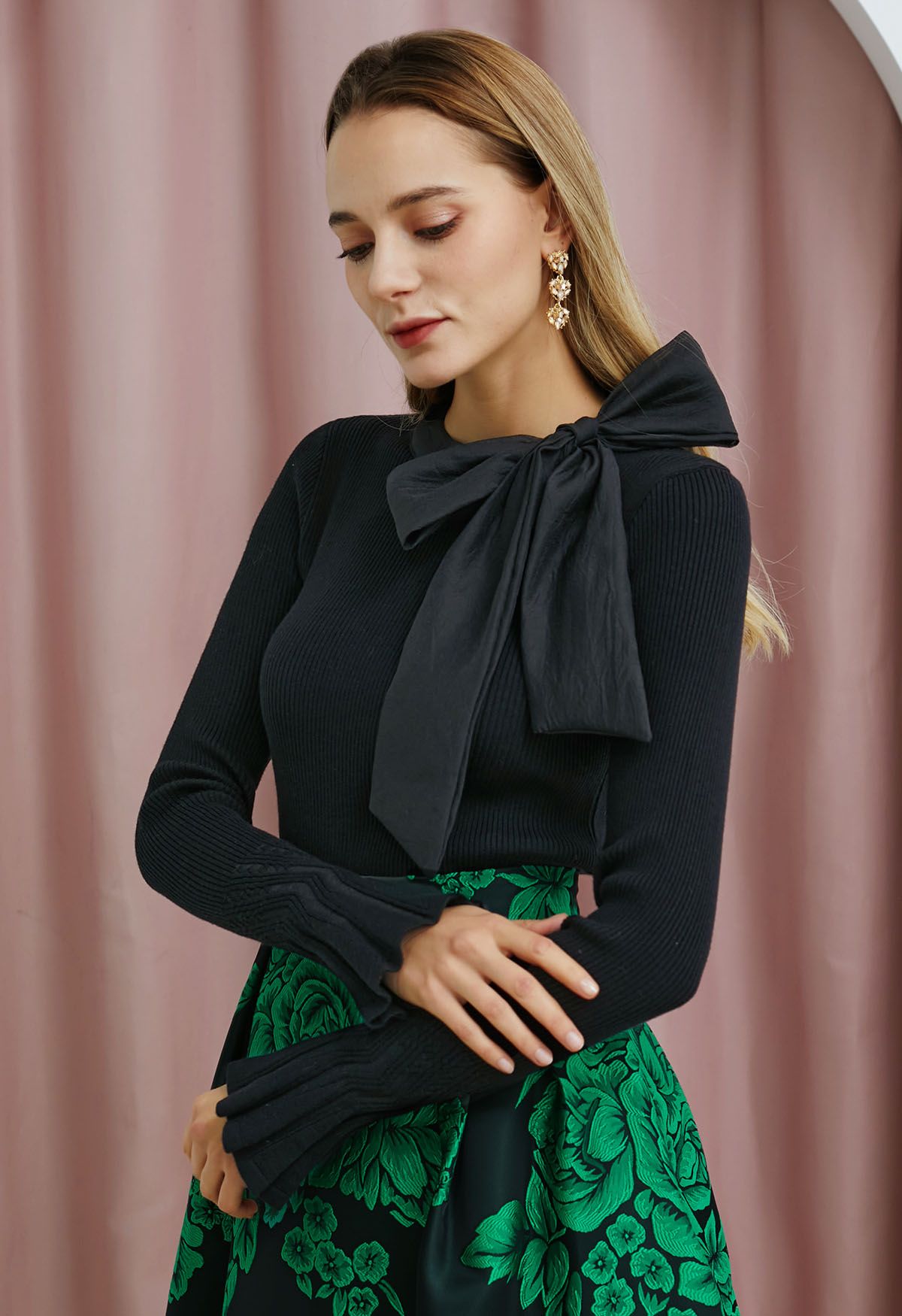 BEAU NOIR. Top met Strik