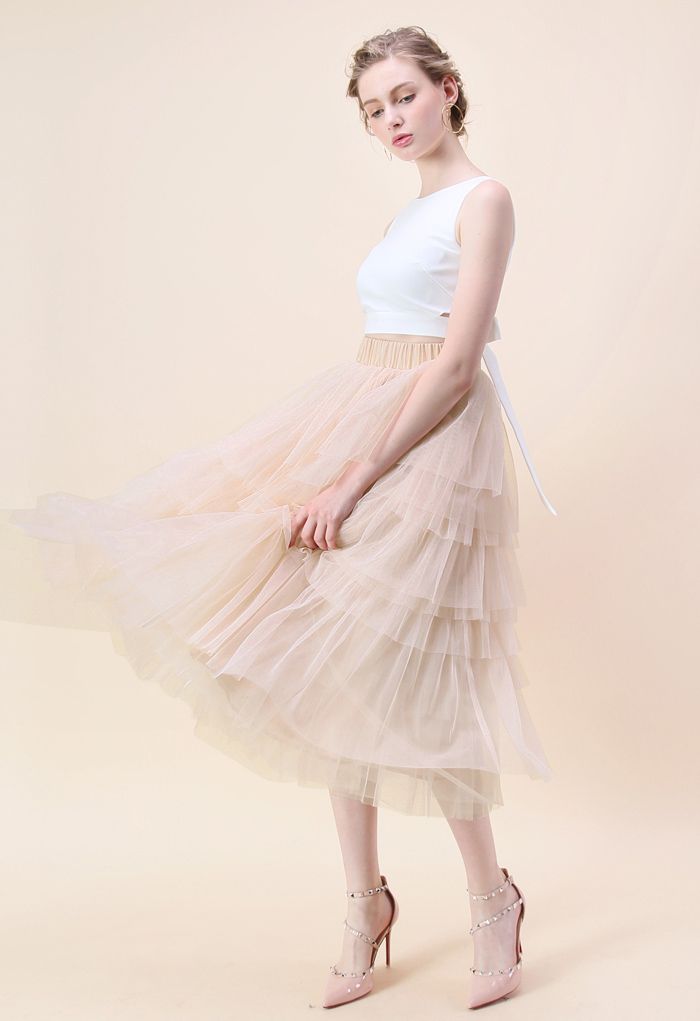 TULLE. Gelaagde Rok van Tule
