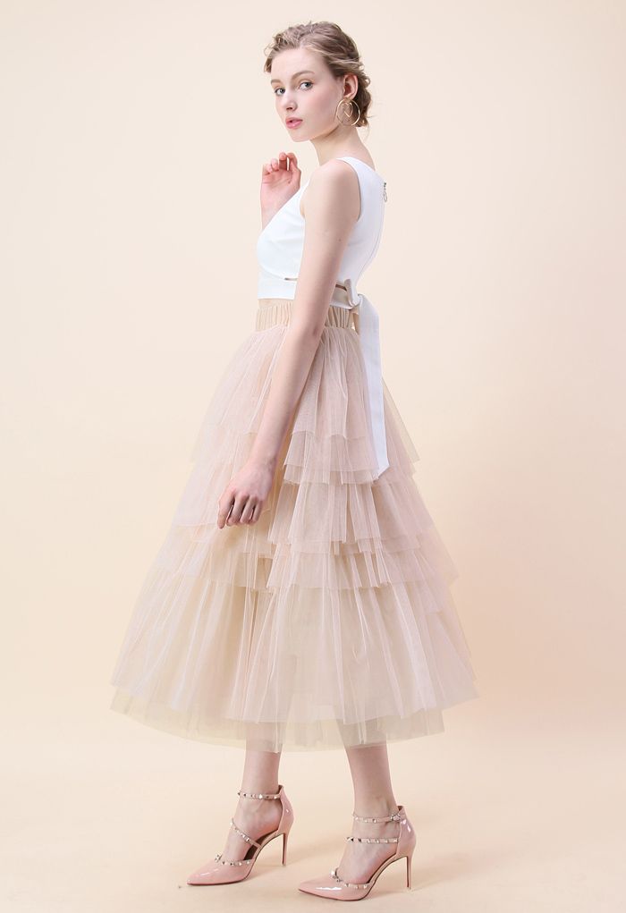TULLE. Gelaagde Rok van Tule