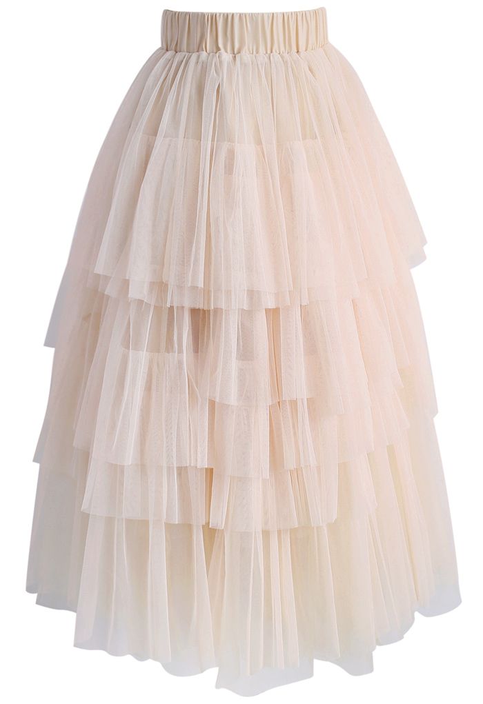 TULLE. Gelaagde Rok van Tule