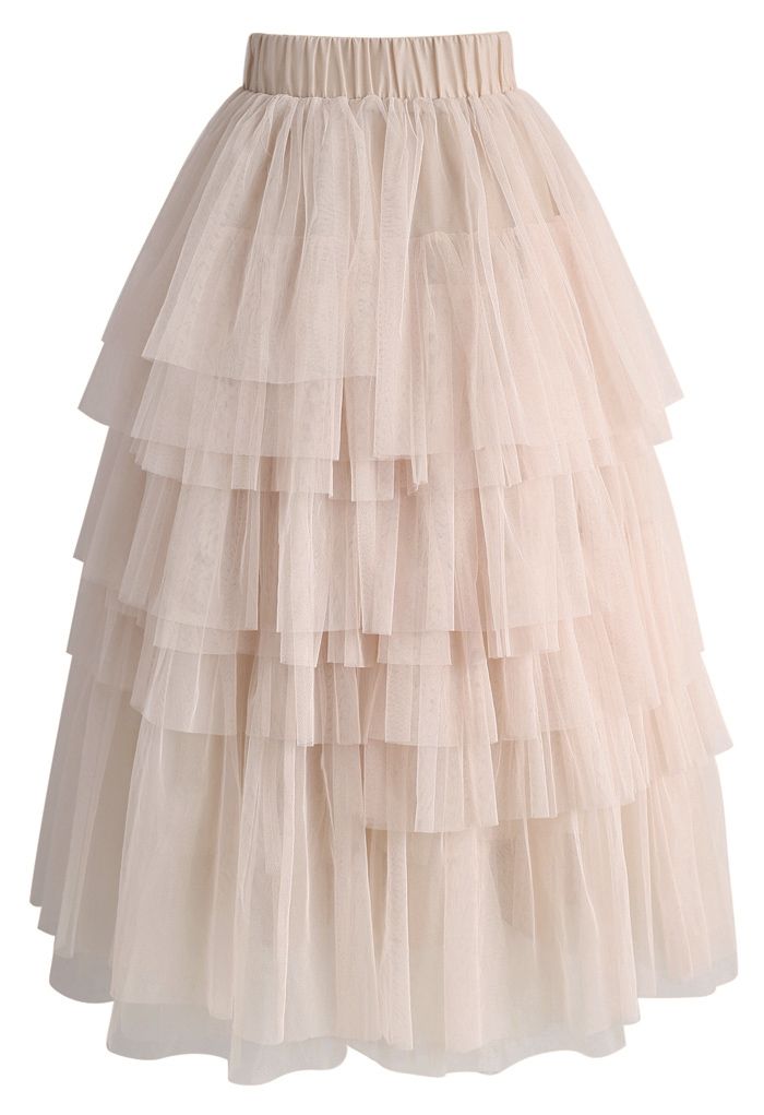 TULLE. Gelaagde Rok van Tule