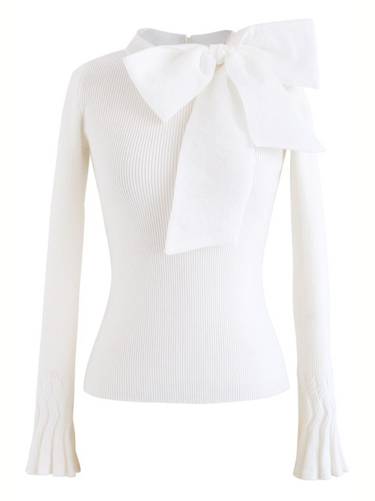 BEAU BLANC. Top met Strik